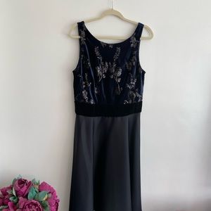 Taylor navy/black dress.  Size 12.  Black sequins on bodice.
